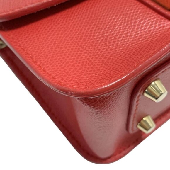 FURLA Metropolis Red Leather Shoulder Bag - Picture 5 of 9